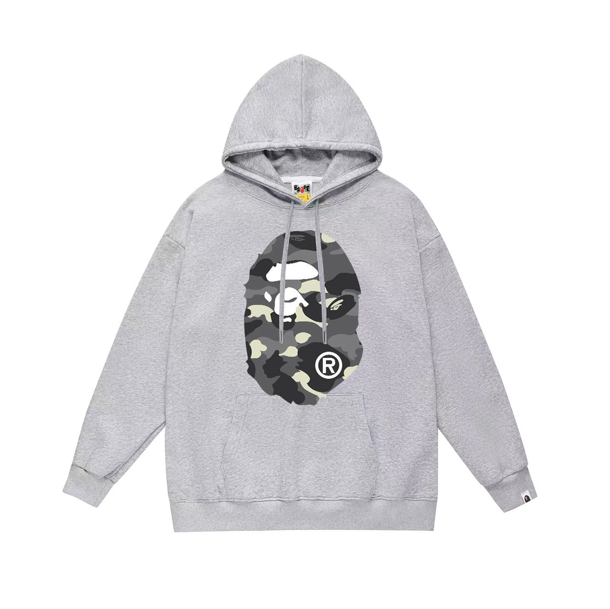 BAPE White Camo APE Head Pullover Hoodie