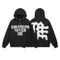 MIXED EMOTION "Emotions Never Die" Rhinestone Hoodie