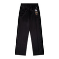 Needles Style Embroidered Butterfly Tonal Stripe Track Pants - Black
