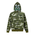 BAPE Shark Full Zip Snowflake Camo Hoodie (Green)